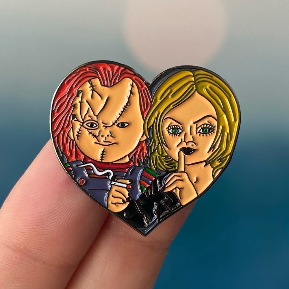 Chucky & Tiffany Love Enamel Pin/ Brooch Lapel
